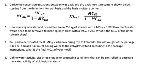 moisture content sample problem